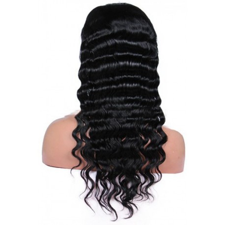 Indian deep wave lace front wig