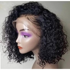 Pre-plucked hair line Deep Curly Bob Wig Lace Front