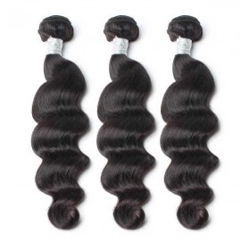 Peruvian Virgin Hair Loose Wave Hair Weaves 3 piece/Lot